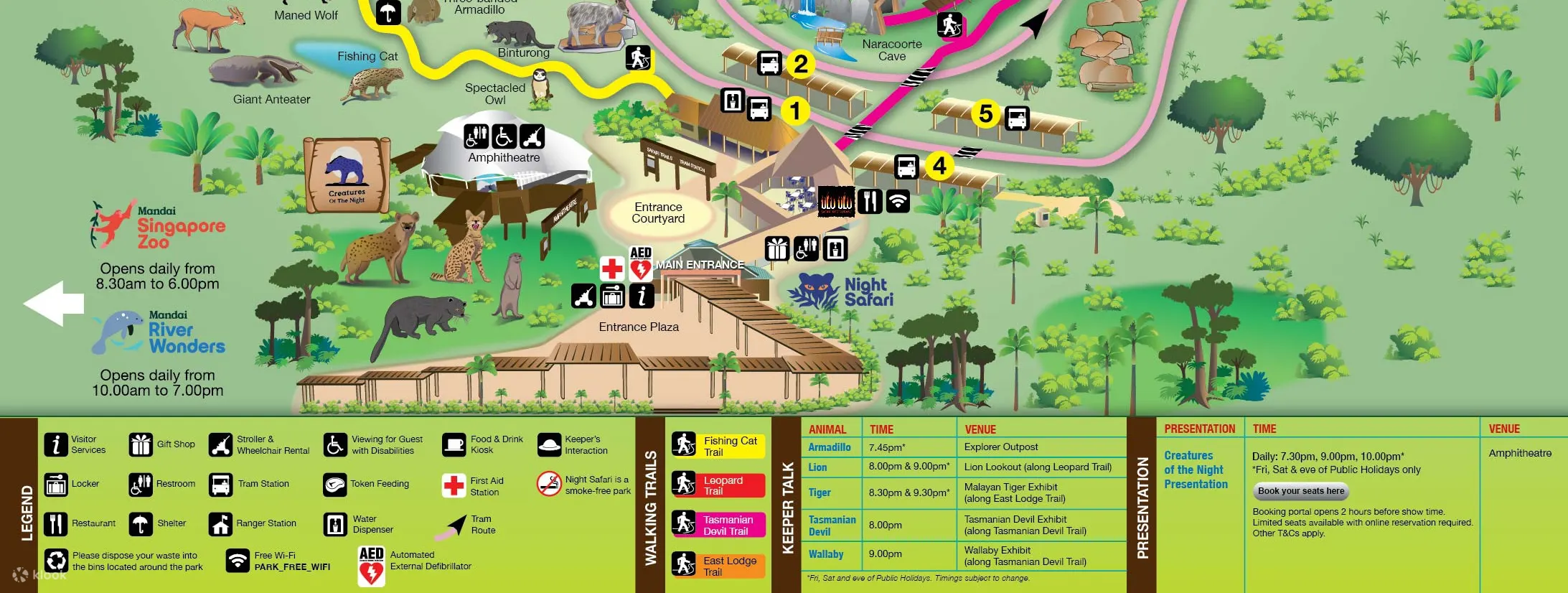 night safari map in english